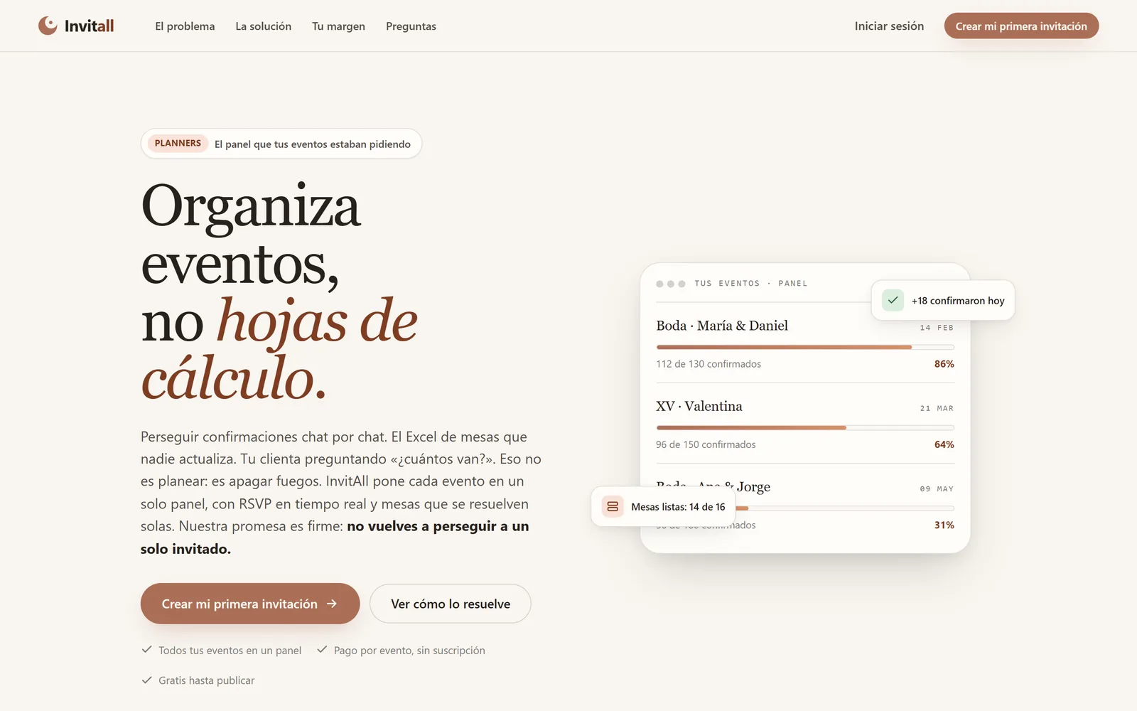 InvitAll para wedding planners