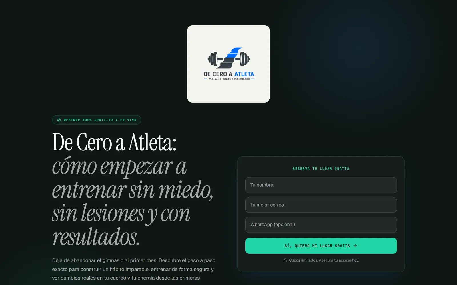 Webinar De Cero a Atleta